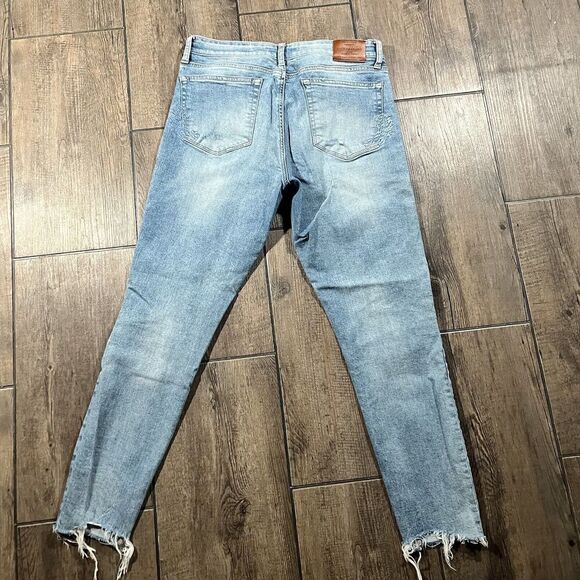 Lucky Brand Jeans Womens Sz 10 Ava Skinny Light Ankle Embroidered Floral 32x28 - Picture 3 of 14